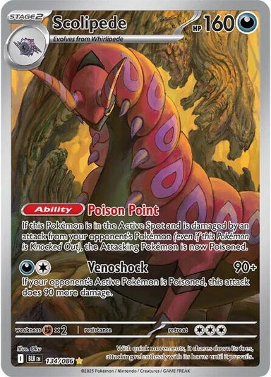 Image for Scolipede (134/086) (BLK) - Pokemon