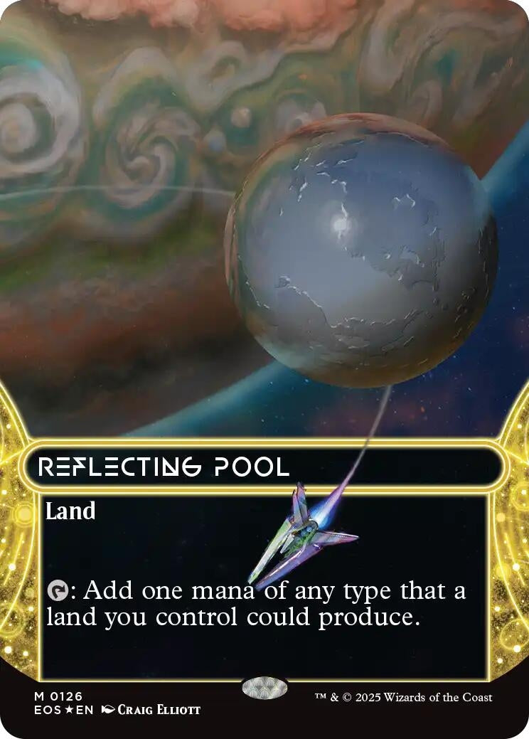 Image for Reflecting Pool (0126) (Borderless) (Galaxy Foil) (126) (EOS) - Magic: The Gathering
