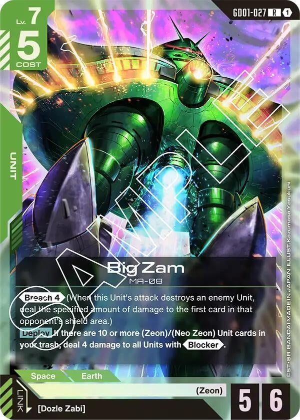 Image for Big Zam (GD01-027) (Newtype Rising) (GD01) - Gundam Card Game