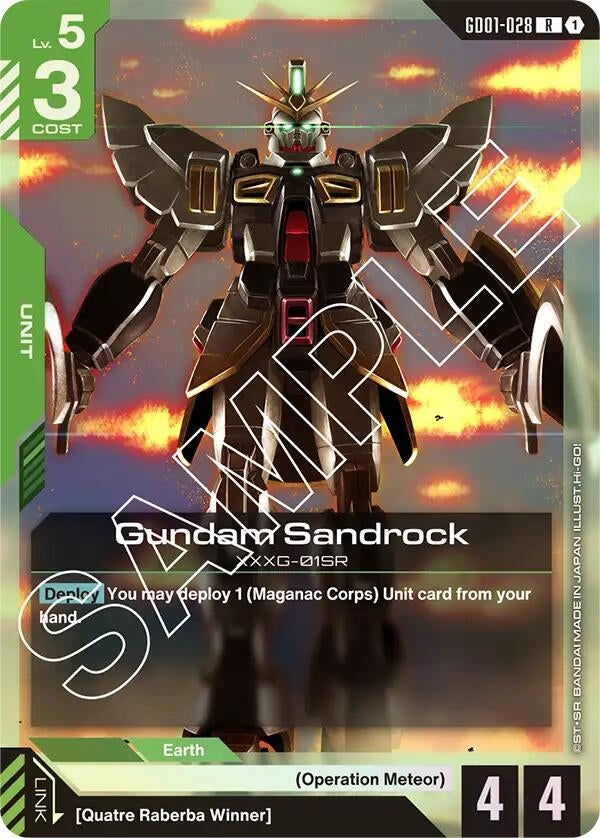 Image for Gundam Sandrock (GD01-028) (Newtype Rising) (GD01) - Gundam Card Game