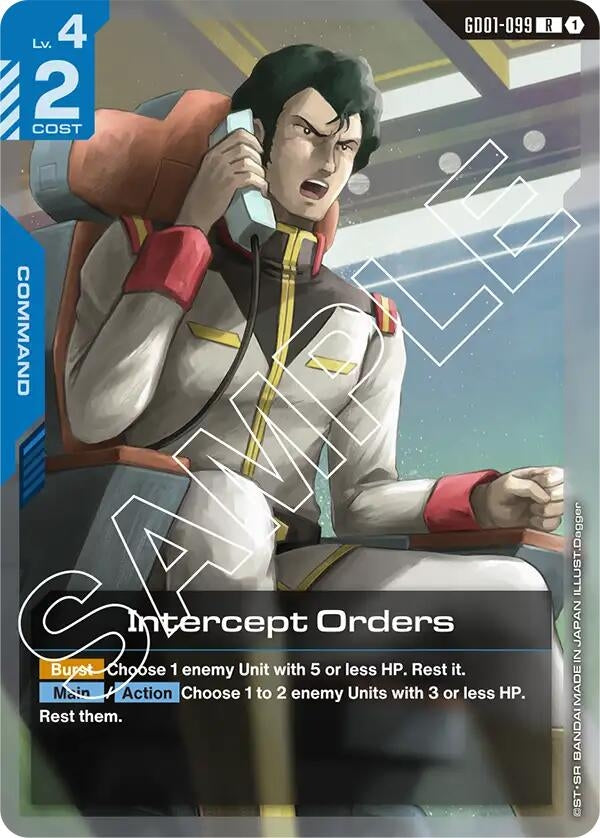 Image for Intercept Orders (GD01-099) (Newtype Rising) (GD01) - Gundam Card Game