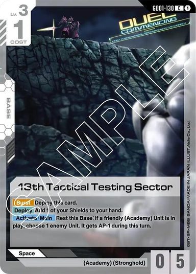 Image for 13th Tactical Testing Sector (GD01-130) (Newtype Rising) (GD01) - Gundam Card Game