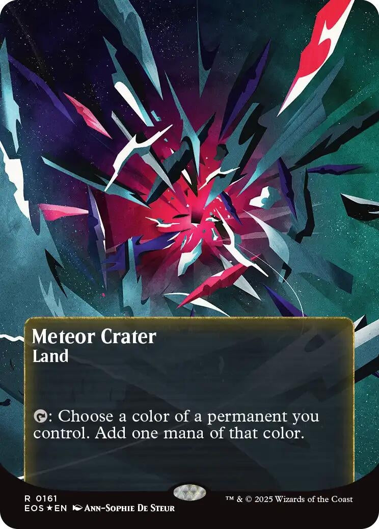 Image for Meteor Crater (0161) (Borderless) (Galaxy Foil) (161) (EOS) - Magic: The Gathering