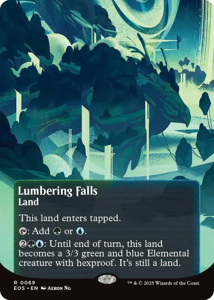 Image for Lumbering Falls (0069) (Borderless) (69) (EOS) - Magic: The Gathering