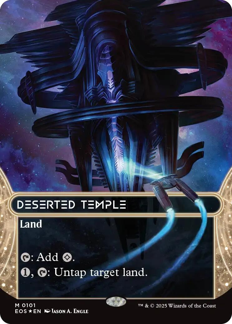Image for Deserted Temple (0101) (Borderless) (Galaxy Foil) (101) (EOS) - Magic: The Gathering