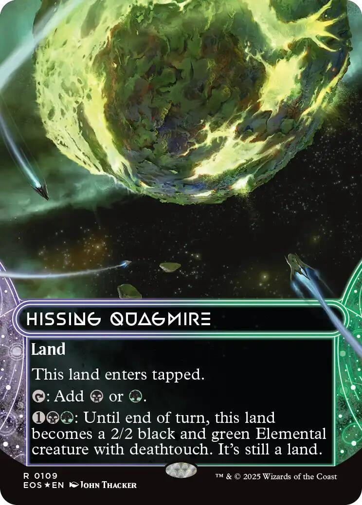 Image for Hissing Quagmire (0109) (Borderless) (Galaxy Foil) (109) (EOS) - Magic: The Gathering