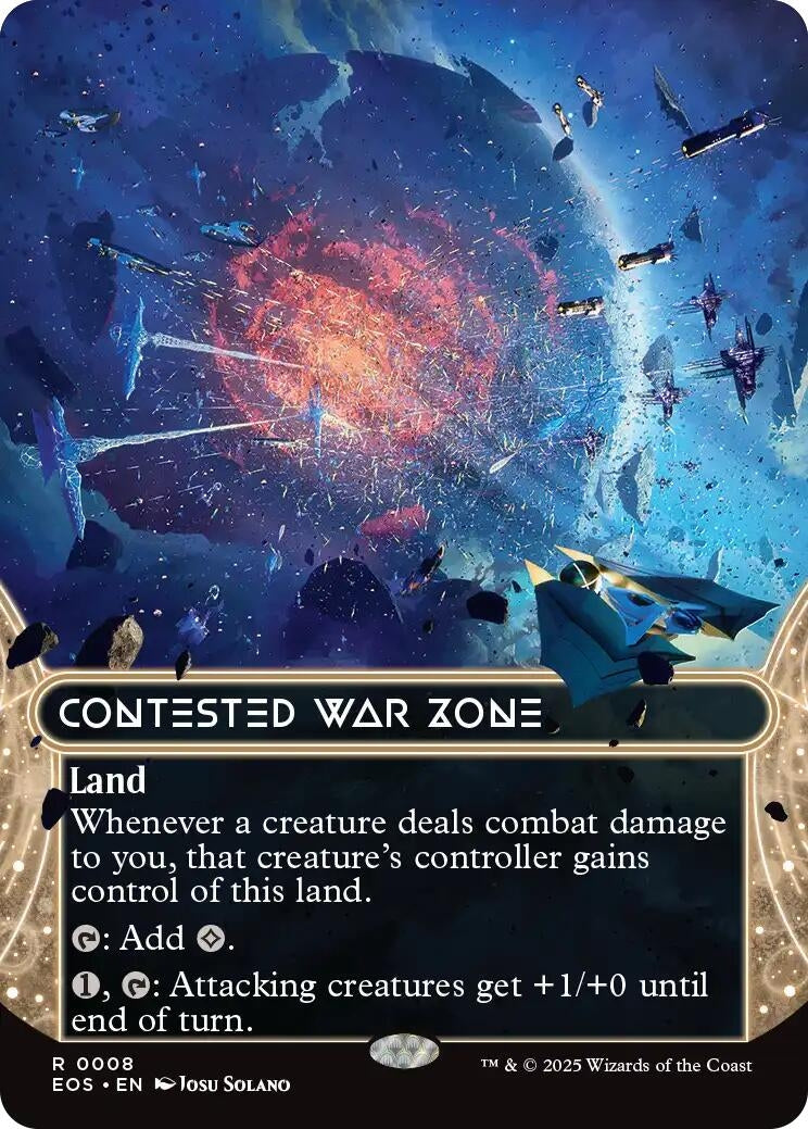 Image for Contested War Zone (0008) (Borderless) (8) (EOS) - Magic: The Gathering