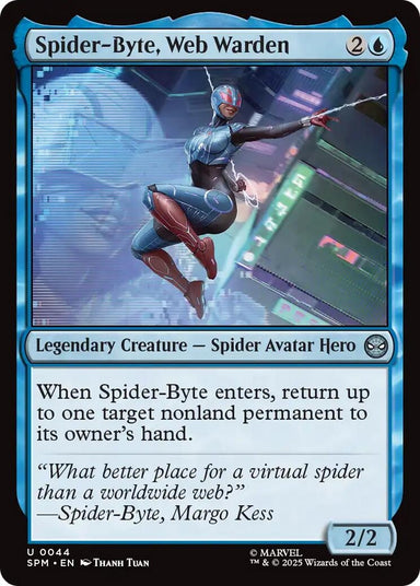 Image for Spider-Byte, Web Warden (44) (SPM) - Magic: The Gathering