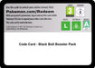 Image for Code Card - Black Bolt Booster Pack (SV: Black Bolt) (BLK) - Pokemon
