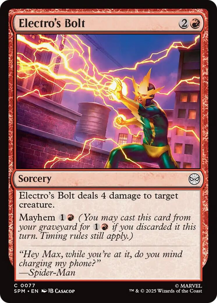 Image for Electro's Bolt (77) (SPM) - Magic: The Gathering