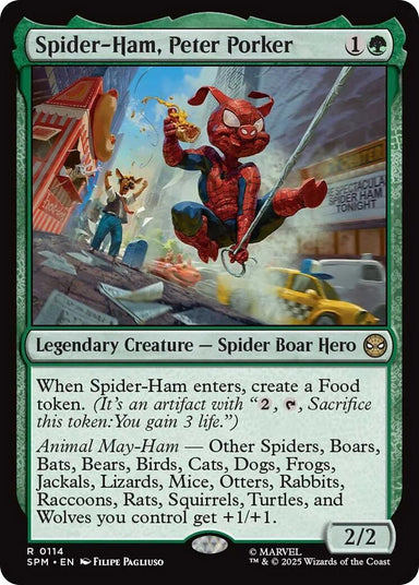 Image for Spider-Ham, Peter Porker (114) (SPM) - Magic: The Gathering