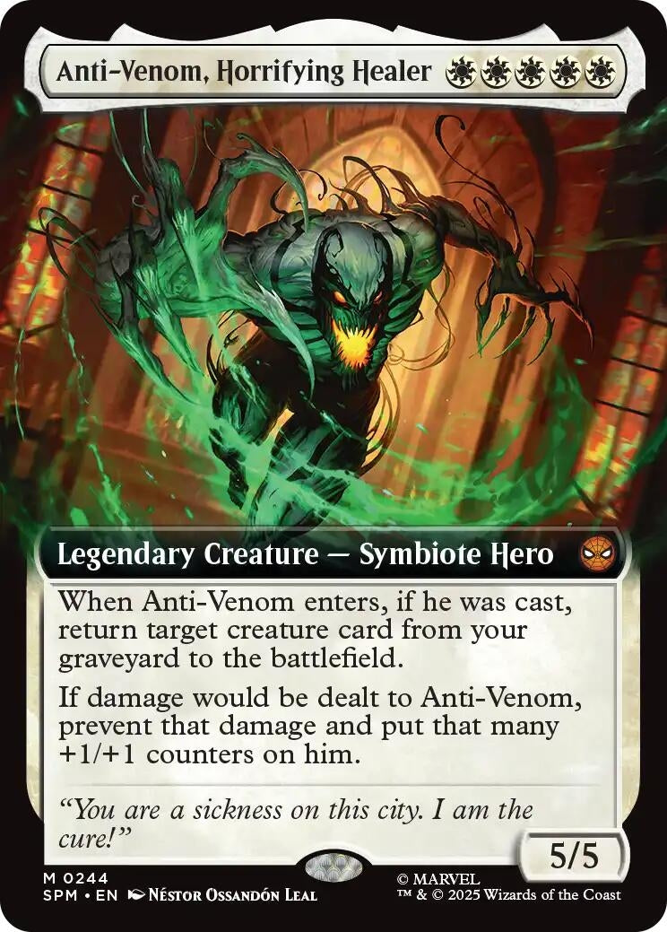 Image for Anti-Venom, Horrifying Healer (Extended Art) (244) (SPM) - Magic: The Gathering