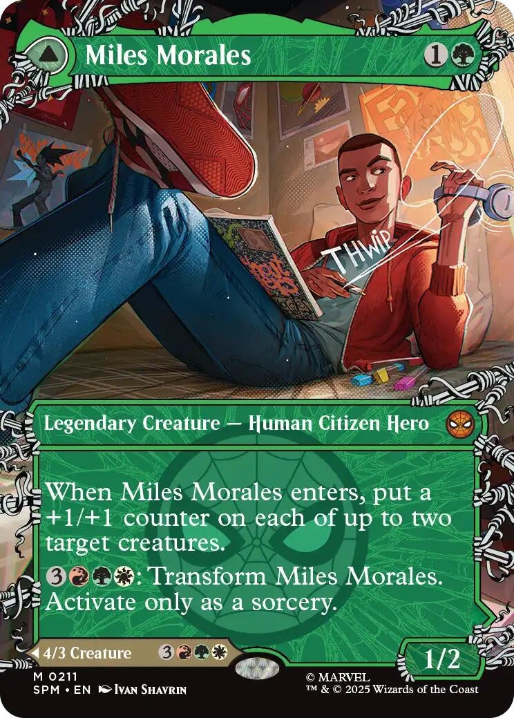 Image for Miles Morales (0211) (Borderless) (211) (SPM) - Magic: The Gathering