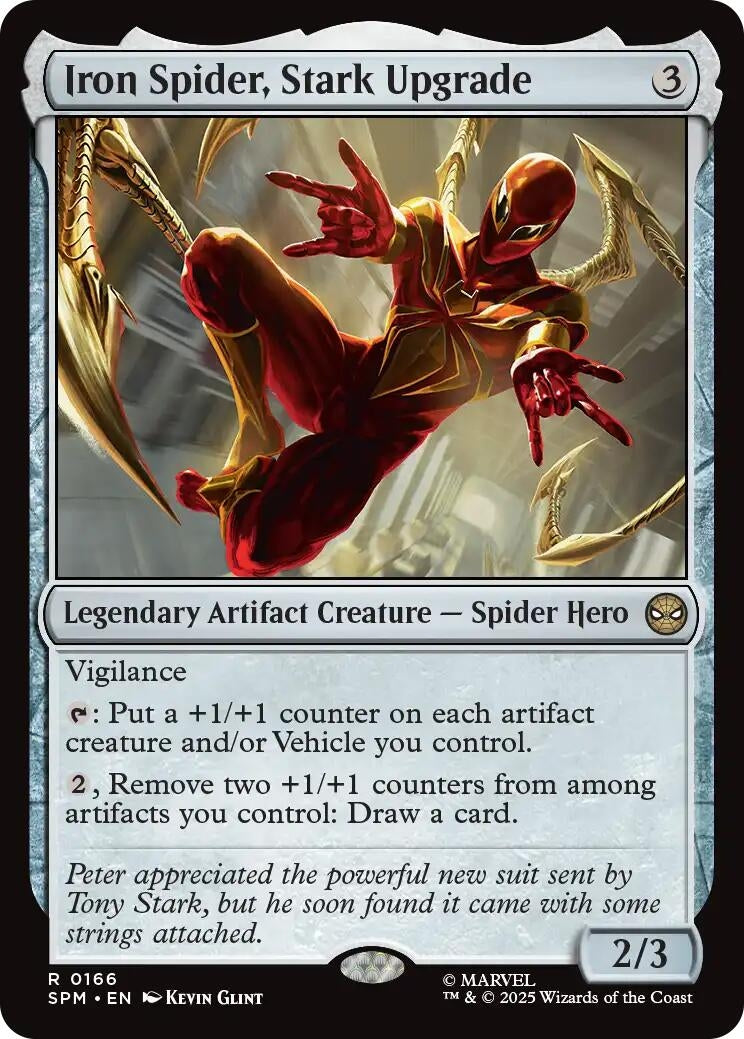 Image for Iron Spider, Stark Upgrade (166) (SPM) - Magic: The Gathering