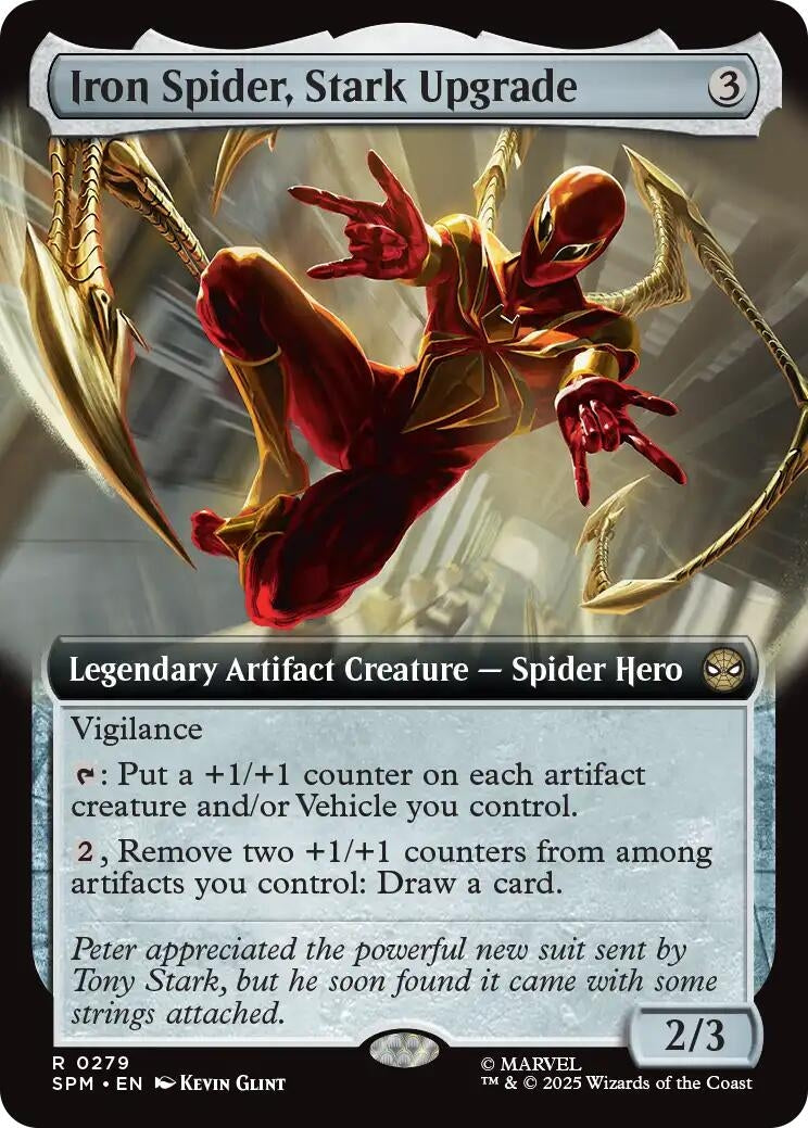 Image for Iron Spider, Stark Upgrade (Extended Art) (279) (SPM) - Magic: The Gathering
