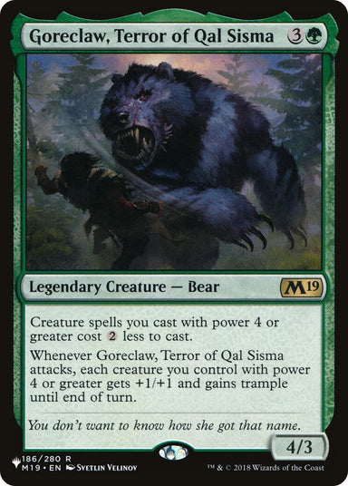 Image for Goreclaw, Terror of Qal Sisma (186) (LIST) - Magic: The Gathering