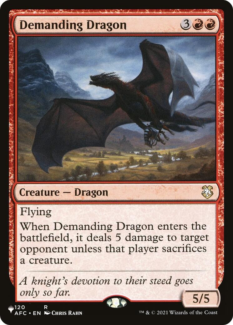Image for Demanding Dragon (120) (LIST) - Magic: The Gathering
