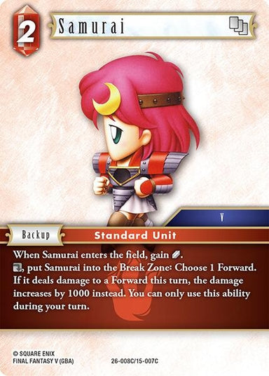 Image for Samurai (26-008C/15-007C) (26) - Final Fantasy TCG