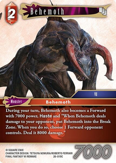 Image for Behemoth (26-019C) (26) - Final Fantasy TCG