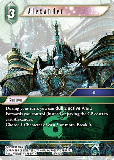 Image for Alexander (26-042R) (26) - Final Fantasy TCG