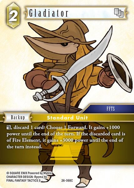 Image for Gladiator (26-068C) (26) - Final Fantasy TCG