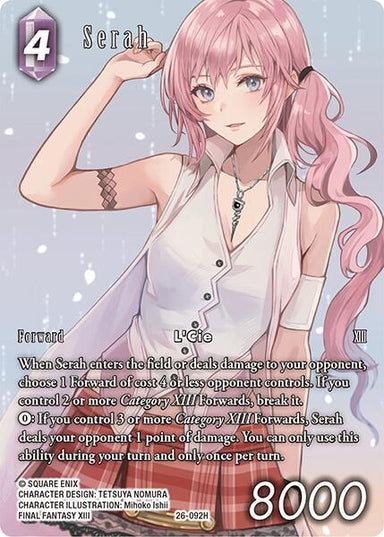 Image for Serah (Full Art) (26-092H) (26) - Final Fantasy TCG