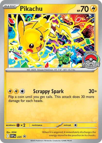Image for Pikachu - 225 (World Championship 2025) (225) (SVP) - Pokemon