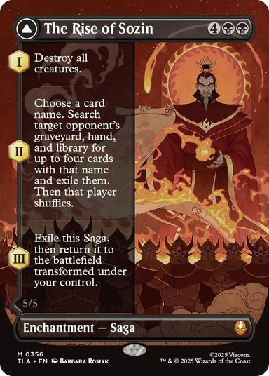 Image for The Rise of Sozin (Borderless) (356) (Avatar: The Last Airbender) - Magic: The Gathering