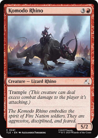 Image for Komodo Rhino (0241) (241) (Avatar: The Last Airbender: Eternal-Legal) - Magic: The Gathering