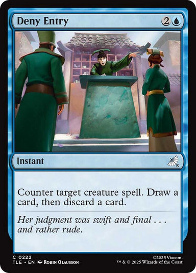 Image for Deny Entry (222) (Avatar: The Last Airbender: Eternal-Legal) - Magic: The Gathering