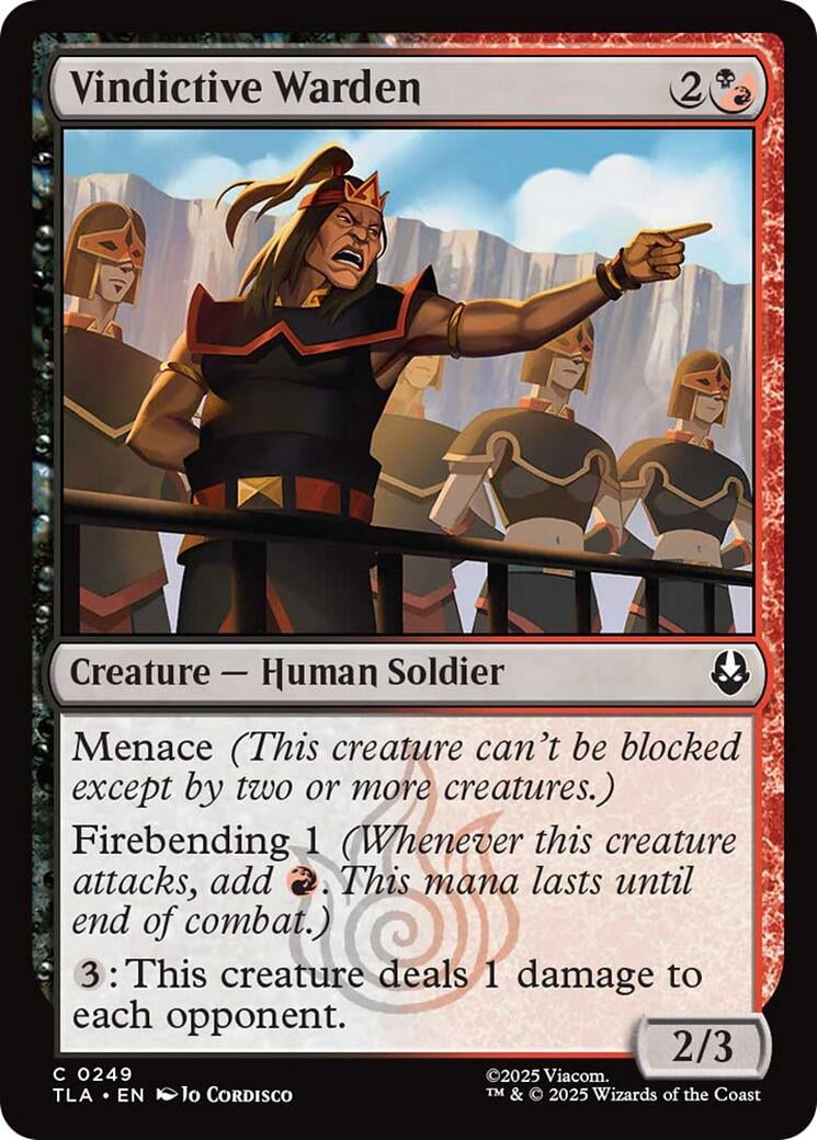 Image for Vindictive Warden (249) (Avatar: The Last Airbender) - Magic: The Gathering