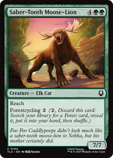 Image for Saber-Tooth Moose-Lion (194) (Avatar: The Last Airbender) - Magic: The Gathering