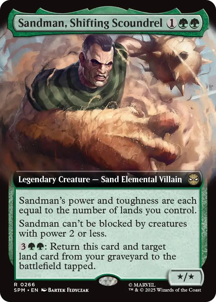Image for Sandman, Shifting Scoundrel (Extended Art) (266) (SPM) - Magic: The Gathering