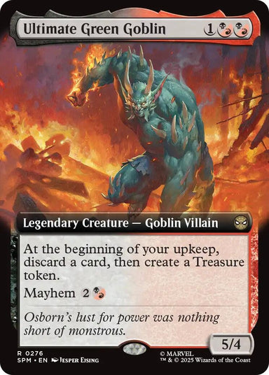 Image for Ultimate Green Goblin (Extended Art) (276) (SPM) - Magic: The Gathering