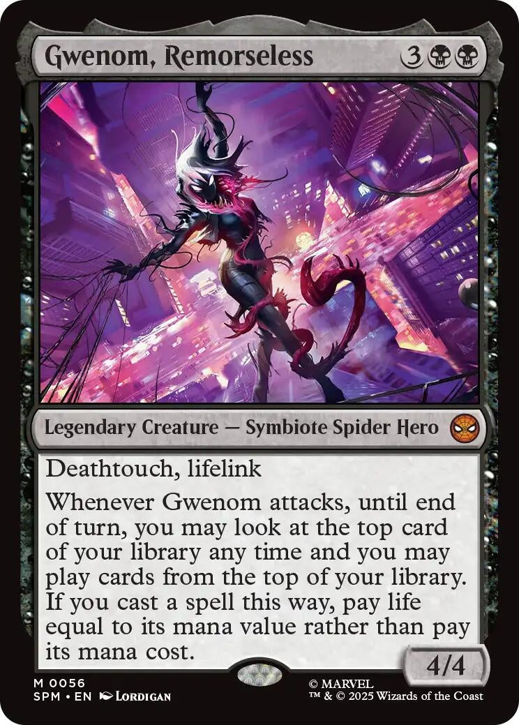 Image for Gwenom, Remorseless (56) (SPM) - Magic: The Gathering