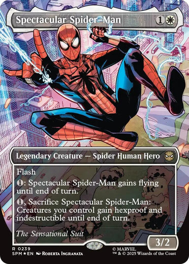 Image for Spectacular Spider-Man (0239) (Borderless) (Textured Foil) (239) (SPM) - Magic: The Gathering