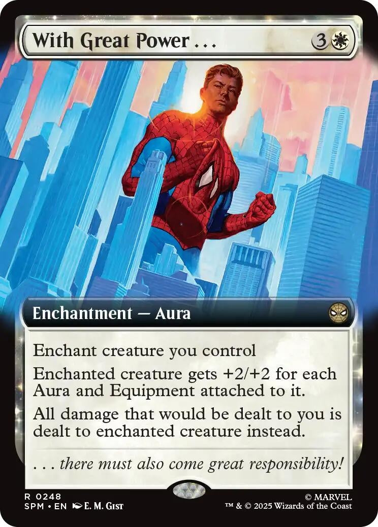 Image for With Great Power... (Extended Art) (248) (SPM) - Magic: The Gathering