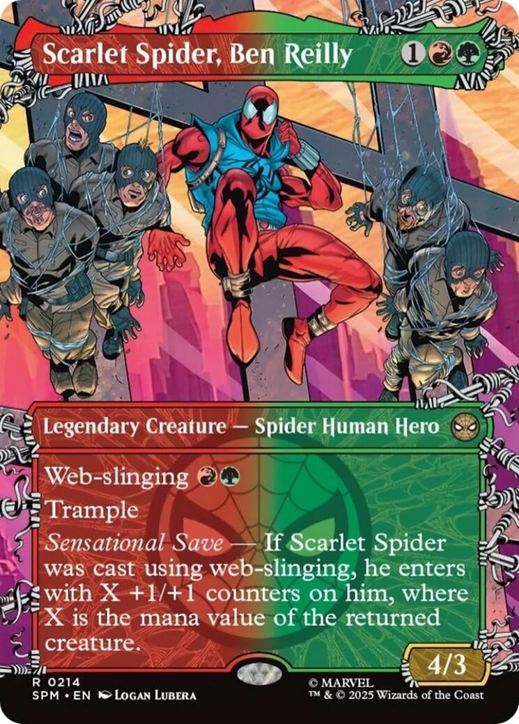 Image for Scarlet Spider, Ben Reilly (Borderless) (214) (SPM) - Magic: The Gathering