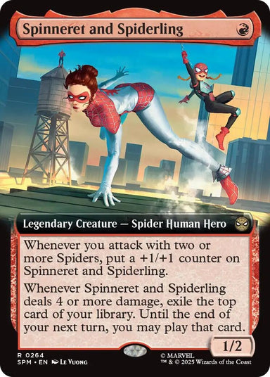 Image for Spinneret and Spiderling (Extended Art) (264) (SPM) - Magic: The Gathering