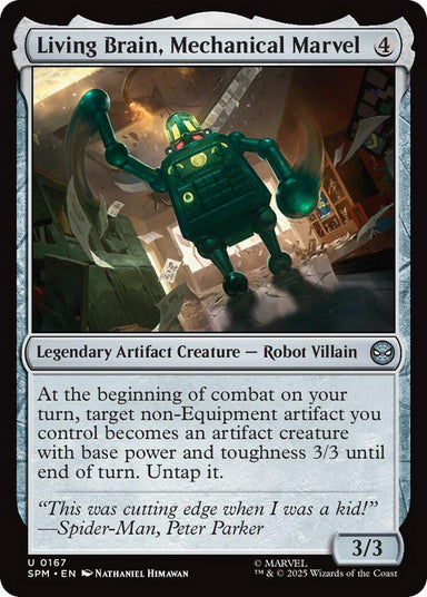 Image for Living Brain, Mechanical Marvel (167) (SPM) - Magic: The Gathering