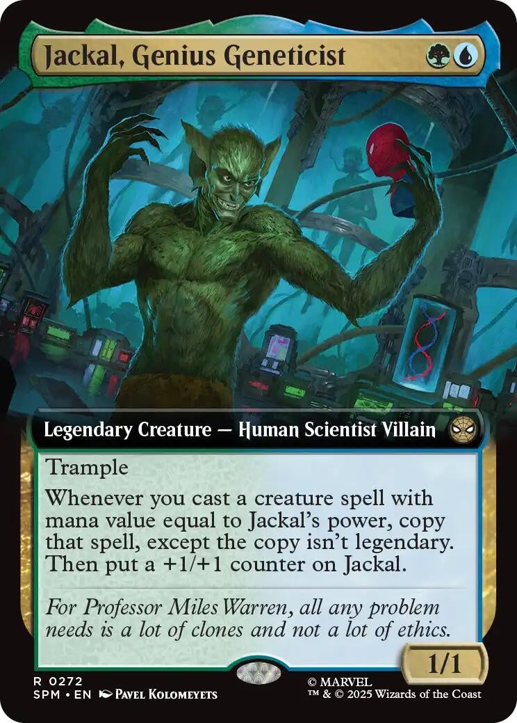 Image for Jackal, Genius Geneticist (Extended Art) (272) (SPM) - Magic: The Gathering