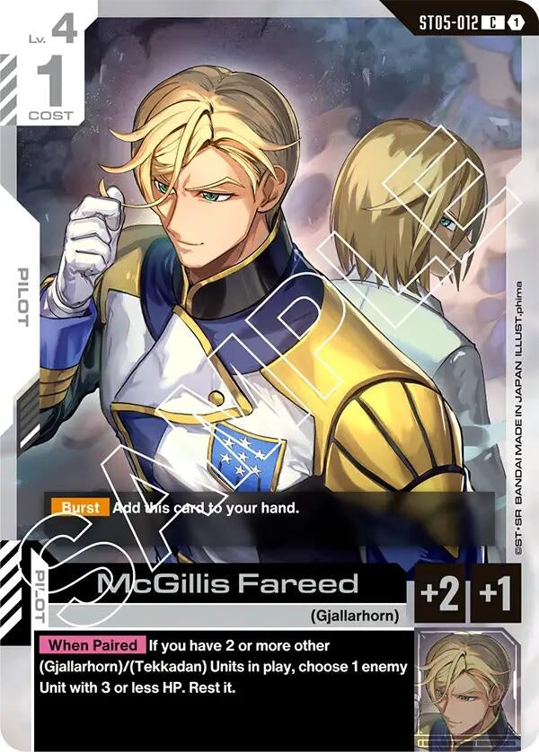 Image for McGillis Fareed (ST05-012) (Starter Deck 05: Iron Bloom) (ST05) - Gundam Card Game