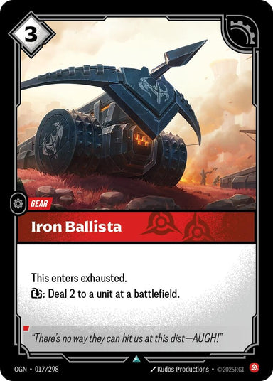 Image for Iron Ballista (017/298) (Origins) - Riftbound: League of Legends Trading Card Game