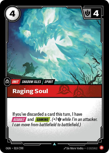 Image for Raging Soul (019/298) (Origins) - Riftbound: League of Legends Trading Card Game