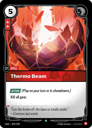 Image for Thermo Beam (022/298) (Origins) - Riftbound: League of Legends Trading Card Game