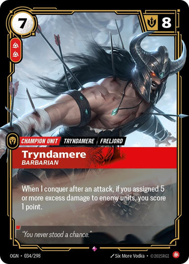 Image for Tryndamere - Barbarian (034/298) (Origins) - Riftbound: League of Legends Trading Card Game