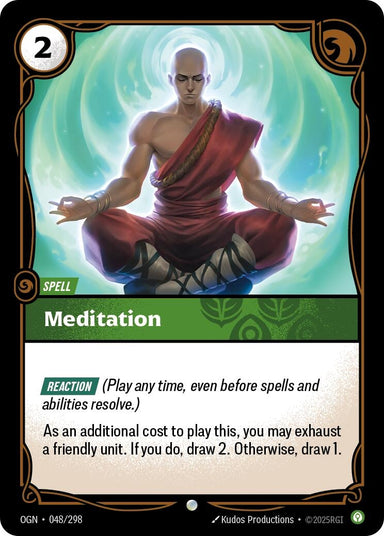 Image for Meditation (048/298) (Origins) - Riftbound: League of Legends Trading Card Game