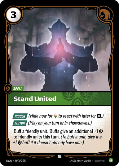 Image for Stand United (053/298) (Origins) - Riftbound: League of Legends Trading Card Game