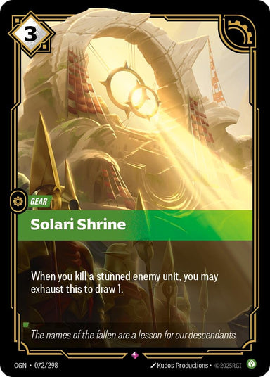 Image for Solari Shrine (072/298) (Origins) - Riftbound: League of Legends Trading Card Game