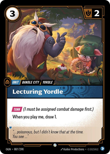 Image for Lecturing Yordle (087/298) (Origins) - Riftbound: League of Legends Trading Card Game